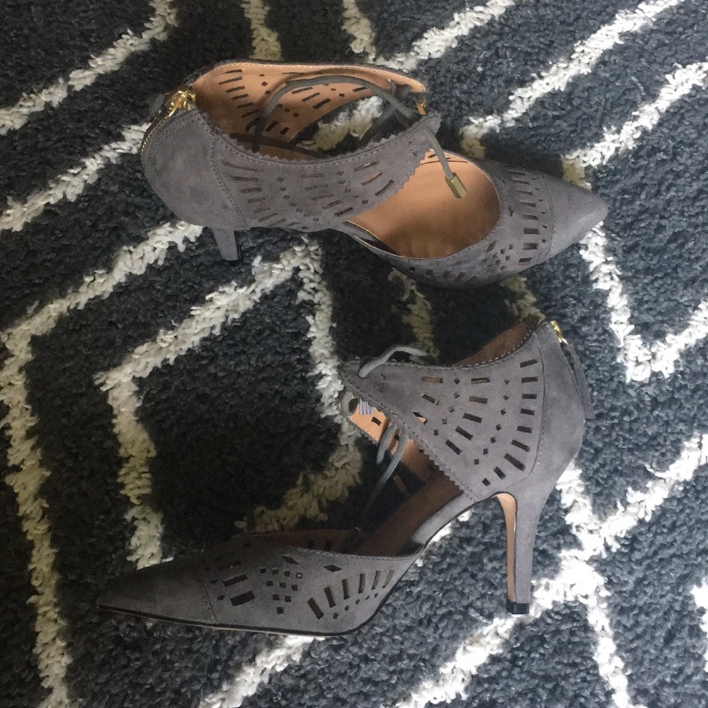 Grey high heels